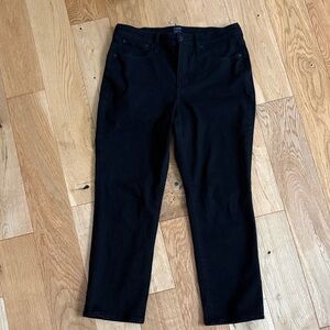 JCrew Essential Straight Black Denim Jeans.